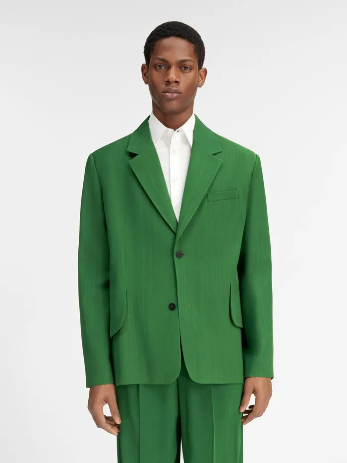 JACQUEMUS Coats and Jackets Soft Blazer Dark Green 8211 Men