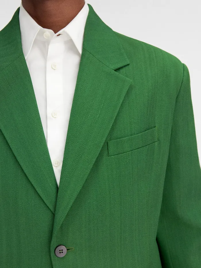 JACQUEMUS Coats and Jackets Soft Blazer Dark Green 8211 Men