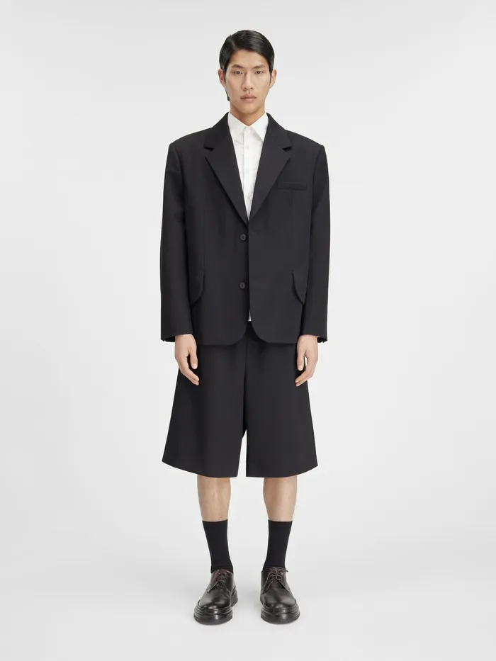 JACQUEMUS Coats and Jackets Soft Blazer Jacquard Pinstripe Black 8211 Men