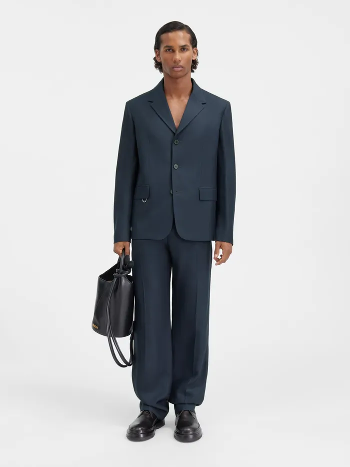 JACQUEMUS Coats and Jackets Square Blazer Dark Navy 8211 Men