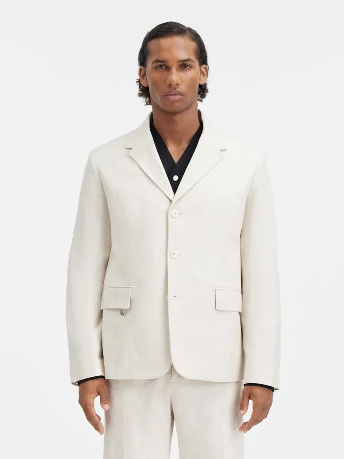 JACQUEMUS Coats and Jackets Square Blazer Light Beige 8211 Men