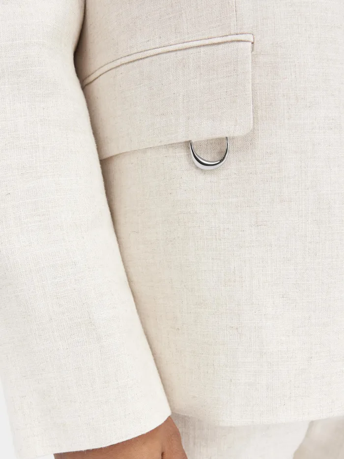 JACQUEMUS Coats and Jackets Square Blazer Light Beige 8211 Men