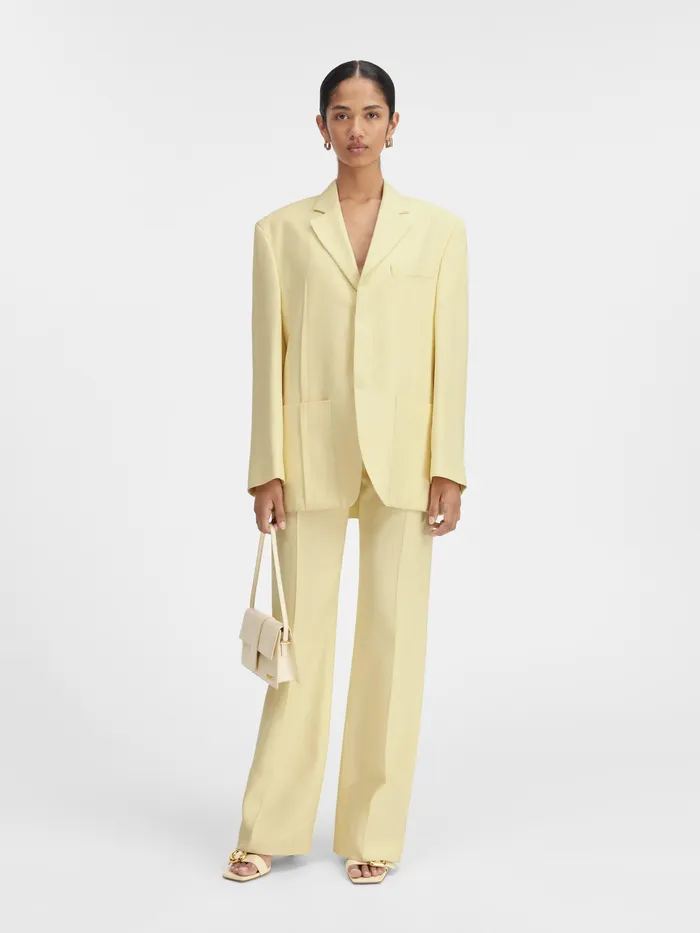 JACQUEMUS Coats and Jackets Square Jacket Pale Yellow 8211 Women