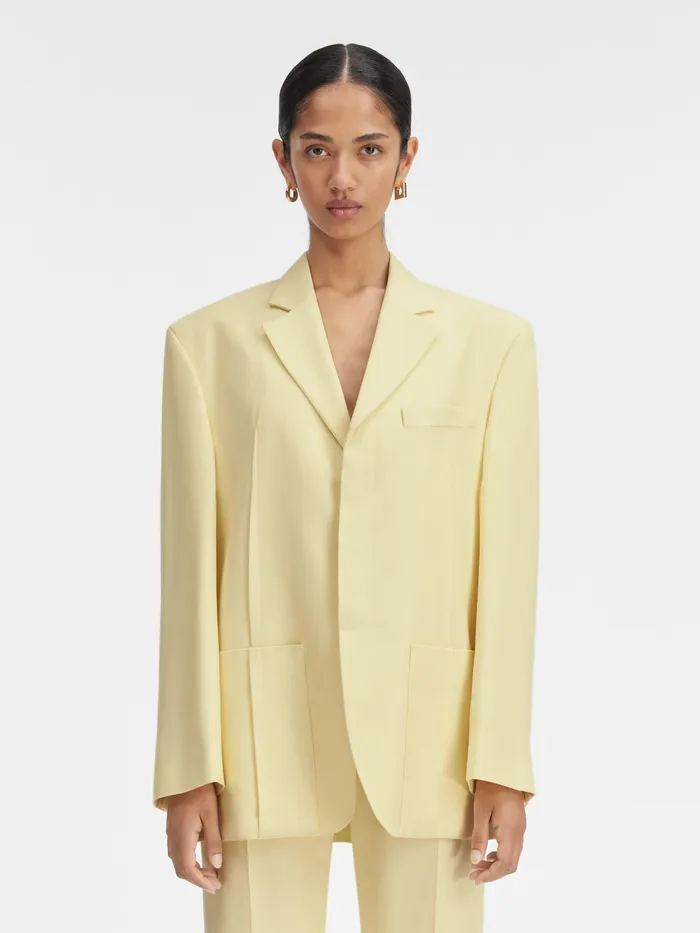 JACQUEMUS Coats and Jackets Square Jacket Pale Yellow 8211 Women