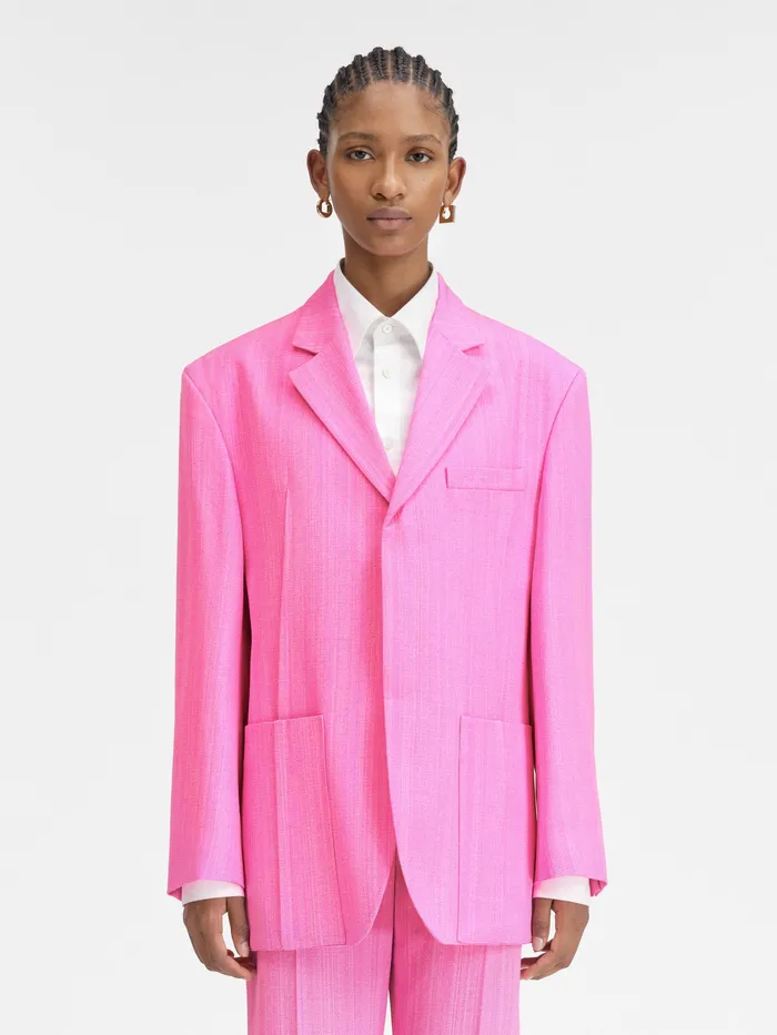 JACQUEMUS Coats and Jackets Square Jacket Pink 8211 Women