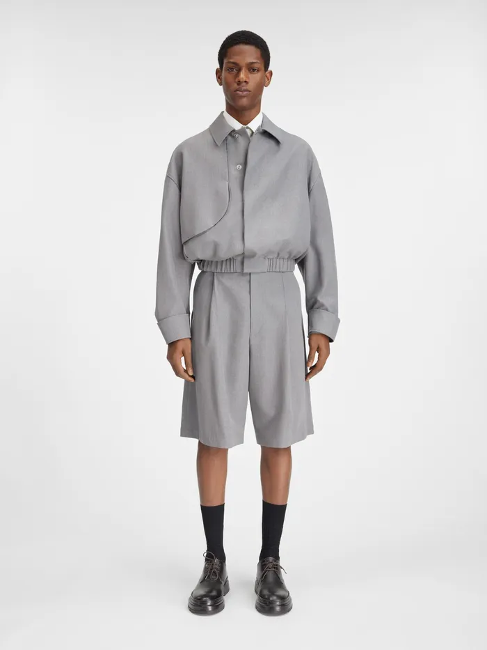 JACQUEMUS Coats and Jackets Trench Bomber Grey 8211 Men