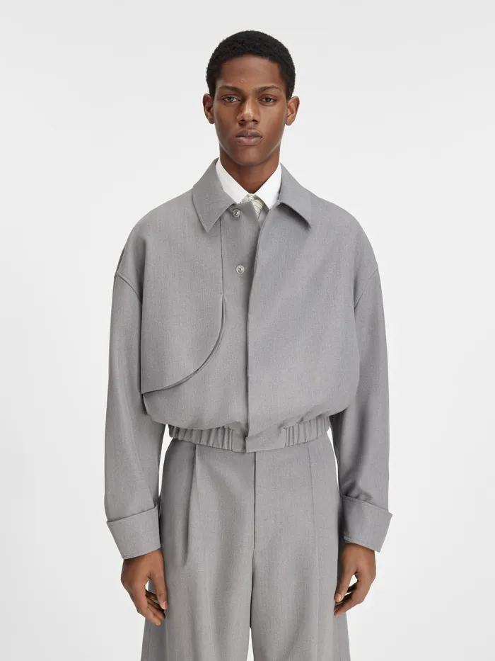 JACQUEMUS Coats and Jackets Trench Bomber Grey 8211 Men