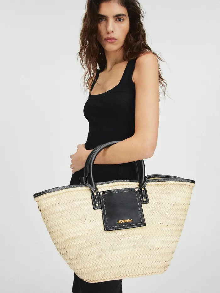 JACQUEMUS Crossbody and Handbags Beach Basket Bag Black 8211 Women