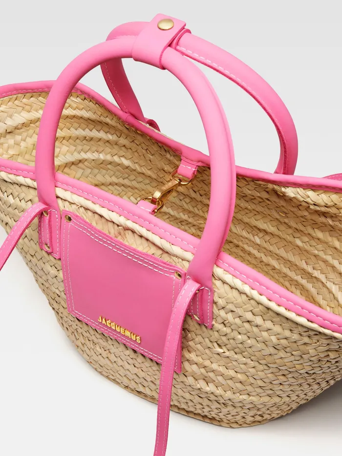JACQUEMUS Crossbody and Handbags Beach Basket Bag Dark Pink 8211 Women