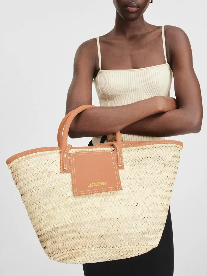 JACQUEMUS Crossbody and Handbags Beach Basket Bag Light Brown 8211 Women