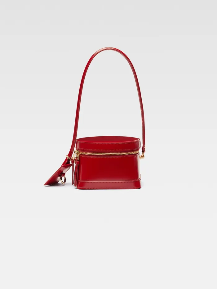 JACQUEMUS Crossbody and Handbags Circular Case Bag Dark Red 8211 Women