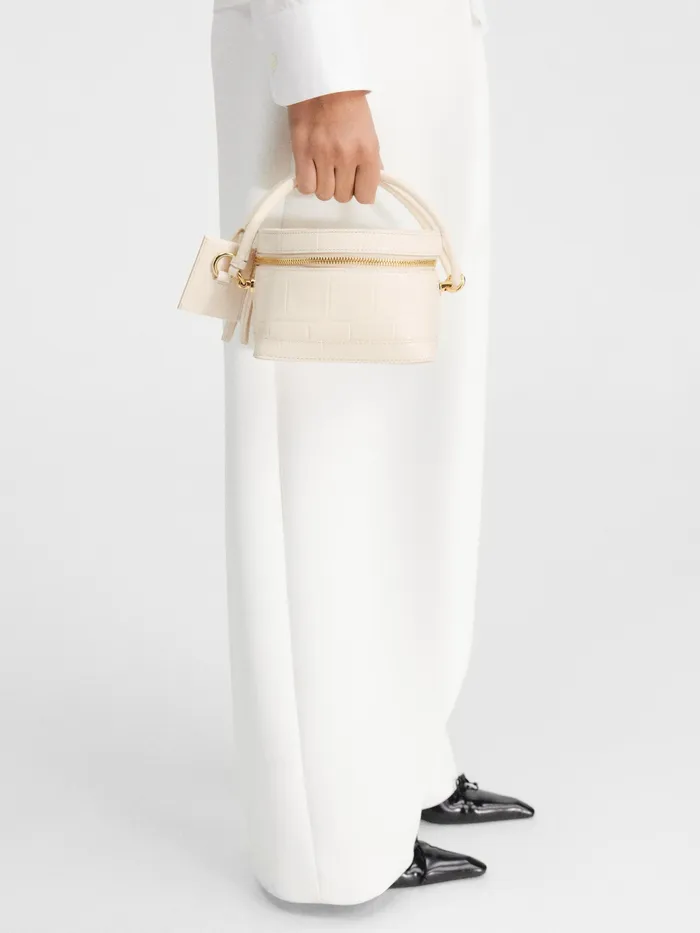 JACQUEMUS Crossbody and Handbags Circular Case Bag Light Ivory 8211 Women