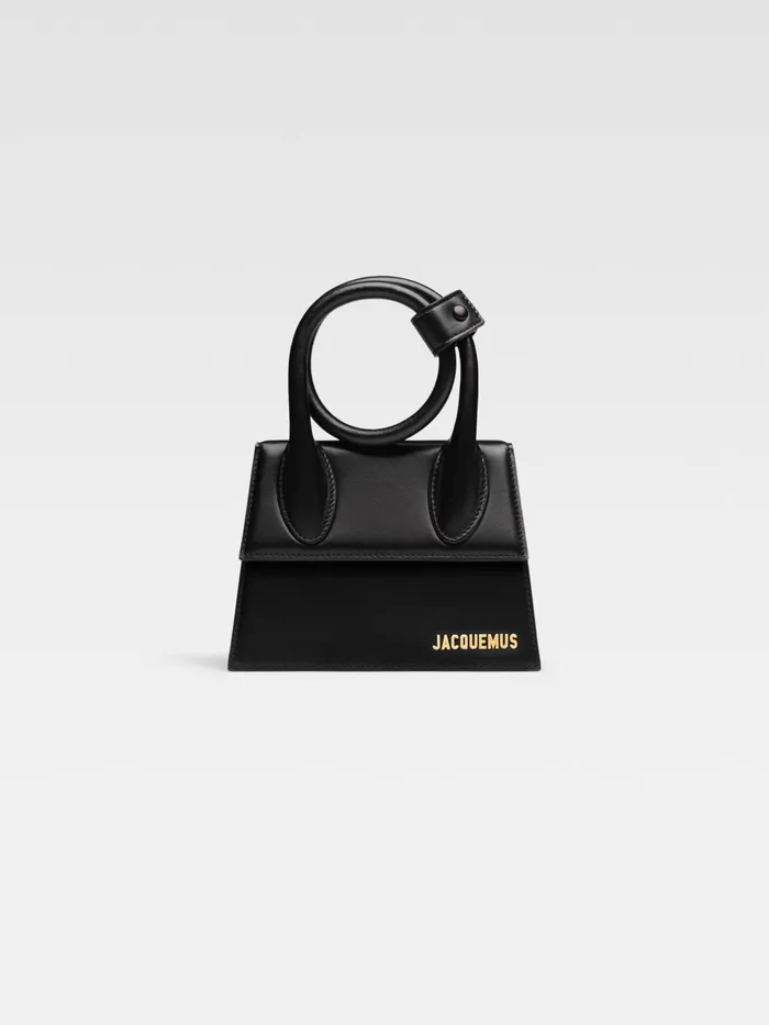 JACQUEMUS Crossbody and Handbags Coiled Leather Handbag Black 8211 Women