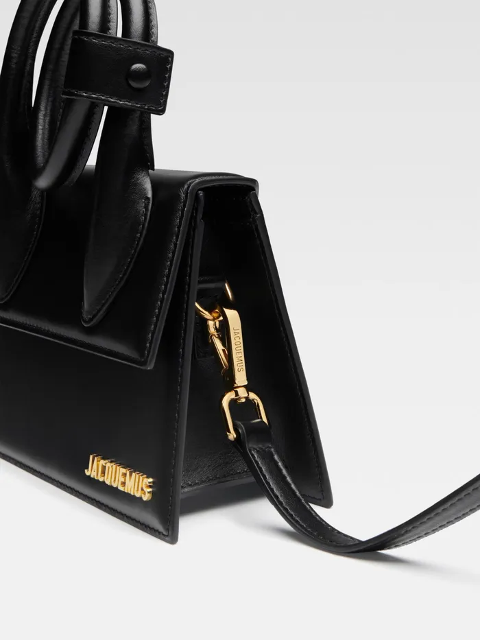 JACQUEMUS Crossbody and Handbags Coiled Leather Handbag Black 8211 Women