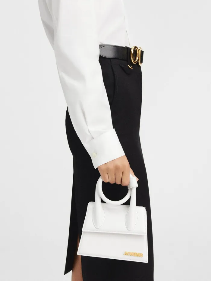 JACQUEMUS Crossbody and Handbags Coiled Leather Handbag White 8211 Women