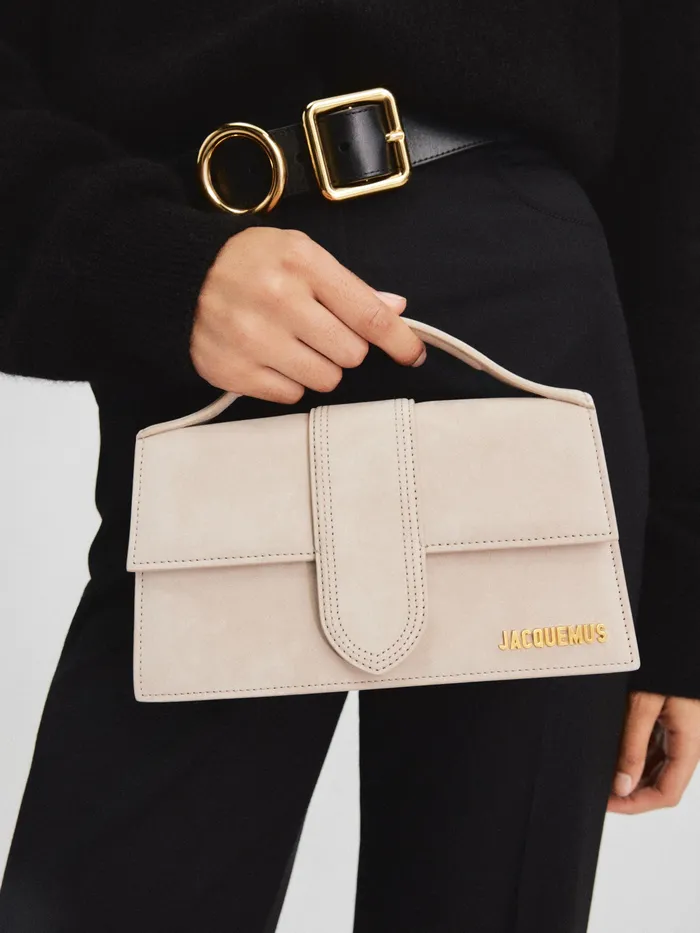 JACQUEMUS Crossbody and Handbags Crossbody Flap Bag Dark Beige 8211 Women