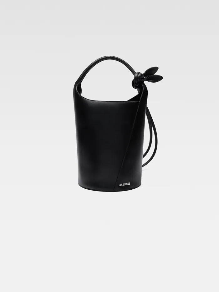 JACQUEMUS Crossbody and Handbags Knotted Bucket Bag Black 8211 Women