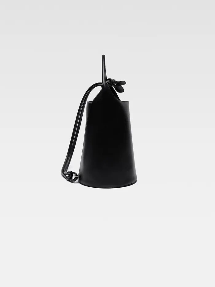JACQUEMUS Crossbody and Handbags Knotted Bucket Bag Black 8211 Women