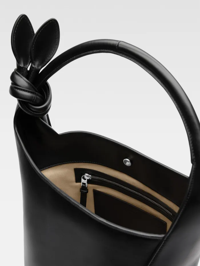 JACQUEMUS Crossbody and Handbags Knotted Bucket Bag Black 8211 Women