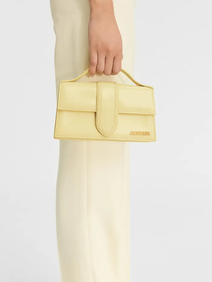 JACQUEMUS Crossbody and Handbags Large Flap Bag Pale Yellow 8211 Women