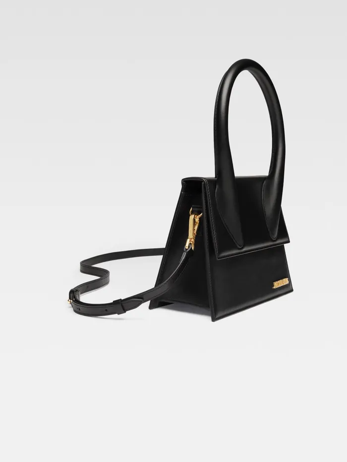 JACQUEMUS Crossbody and Handbags Large Leather Handbag Black 8211 Women