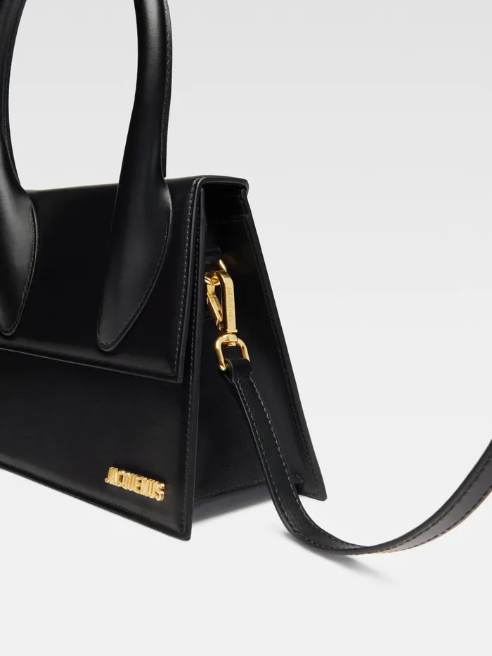 JACQUEMUS Crossbody and Handbags Large Leather Handbag Black 8211 Women