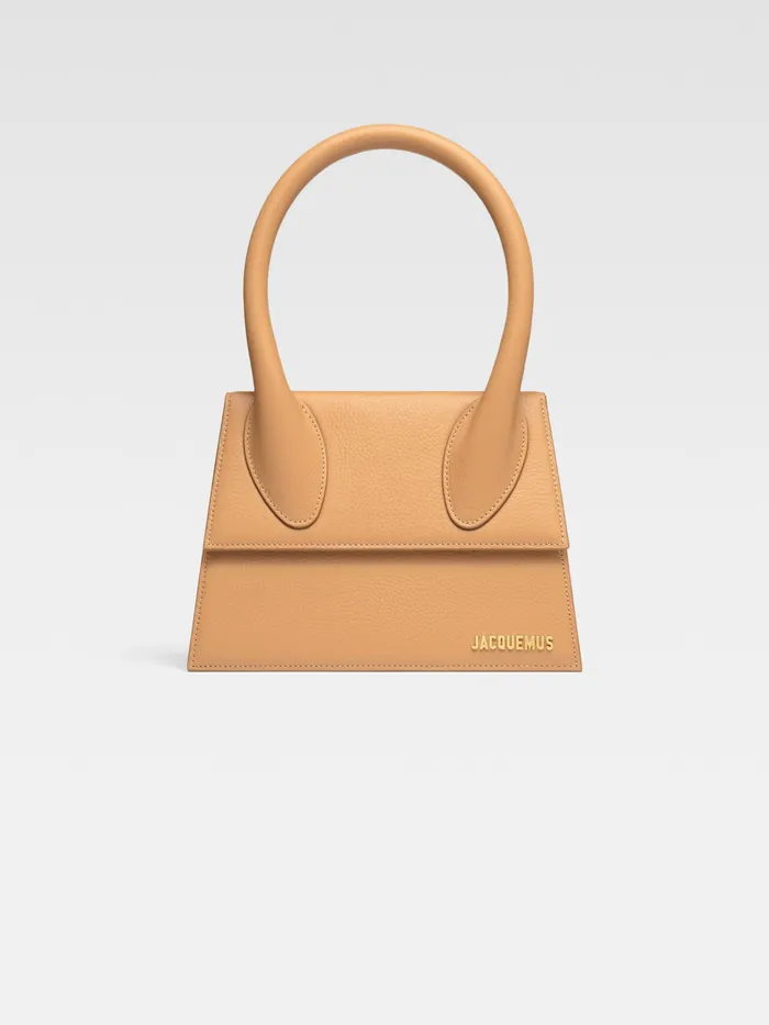JACQUEMUS Crossbody and Handbags Large Signature Handbag Camel 8211 Women
