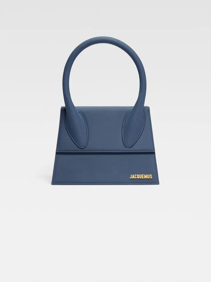 JACQUEMUS Crossbody and Handbags Large Signature Handbag Dark Navy 8211 Women JACQUEMUS Crossbody and Handbags Large Signature Handbag Dark Navy 8211 Women