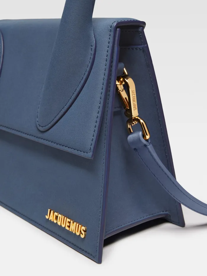 JACQUEMUS Crossbody and Handbags Large Signature Handbag Dark Navy 8211 Women