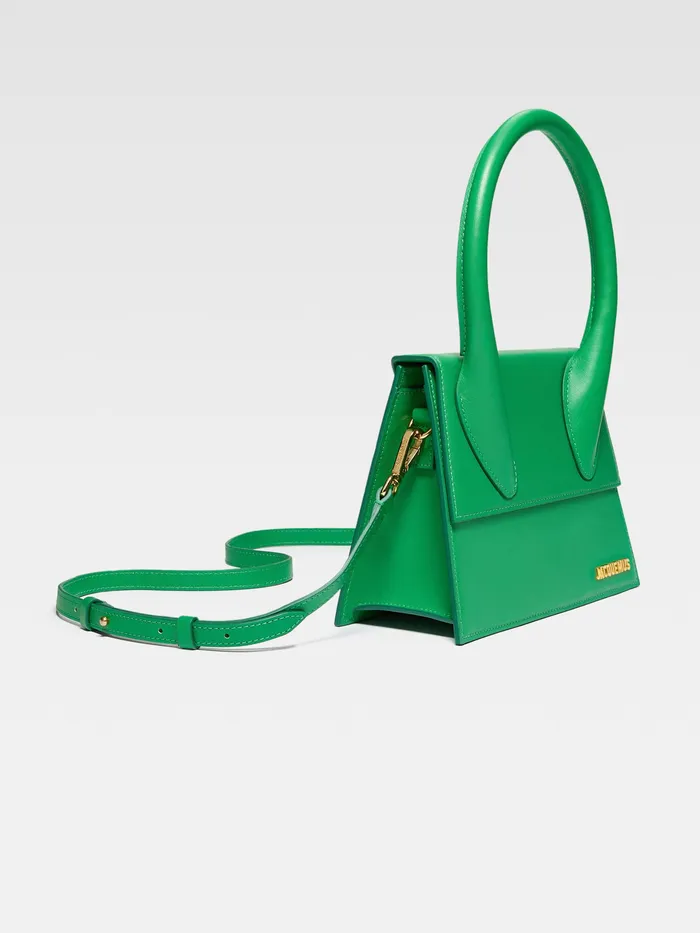 JACQUEMUS Crossbody and Handbags Large Signature Handbag Green 8211 Women