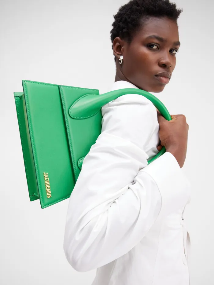 JACQUEMUS Crossbody and Handbags Large Signature Handbag Green 8211 Women