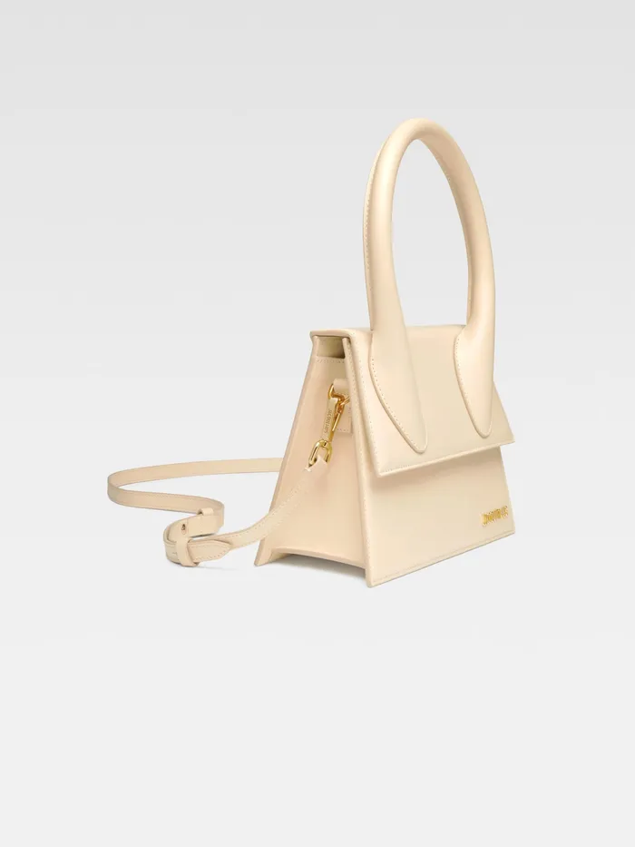 JACQUEMUS Crossbody and Handbags Large Signature Handbag Ivory 8211 Women