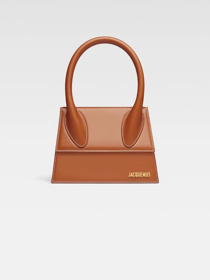 JACQUEMUS Crossbody and Handbags Large Signature Handbag Light Brown 8211 Women JACQUEMUS Crossbody and Handbags Large Signature Handbag Light Brown 8211 Women
