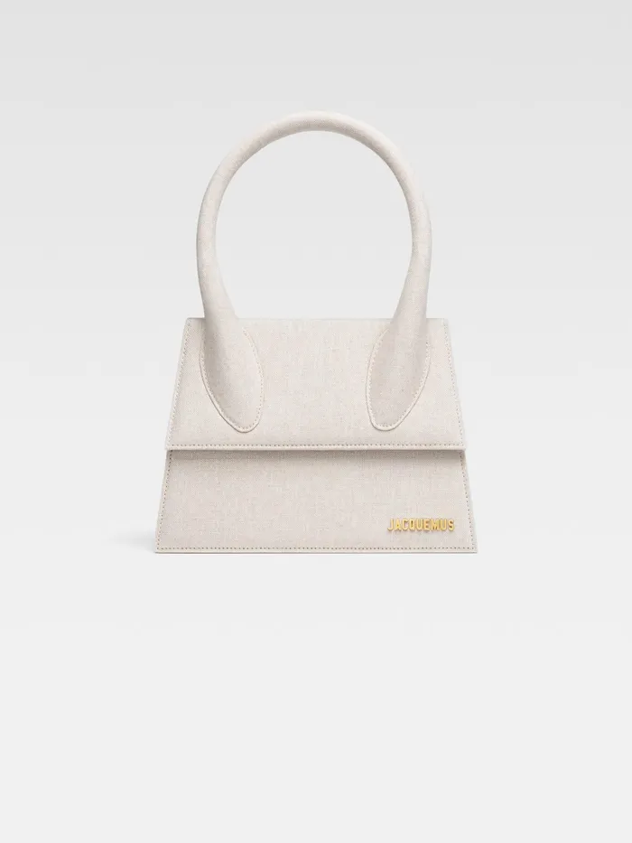 JACQUEMUS Crossbody and Handbags Large Signature Handbag Light Greige 8211 Women JACQUEMUS Crossbody and Handbags Large Signature Handbag Light Greige 8211 Women