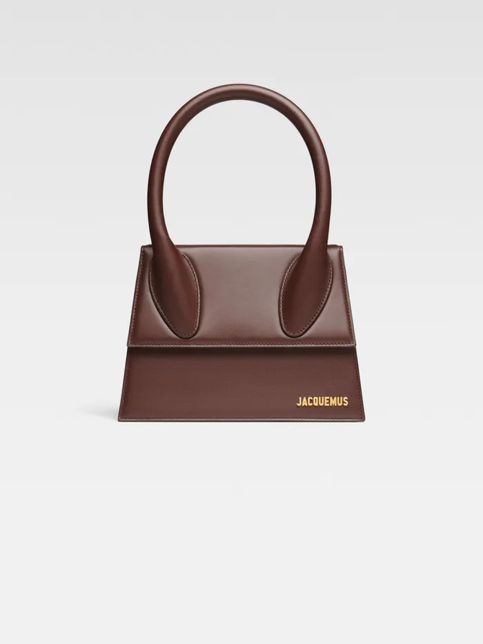 JACQUEMUS Crossbody and Handbags Large Signature Handbag Midnight Brown 8211 Women JACQUEMUS Crossbody and Handbags Large Signature Handbag Midnight Brown 8211 Women