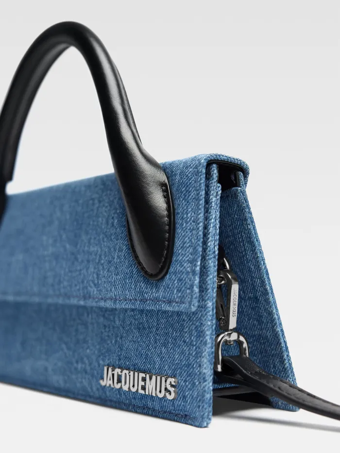 JACQUEMUS Crossbody and Handbags Long Denim Handbag Blue 8211 Women