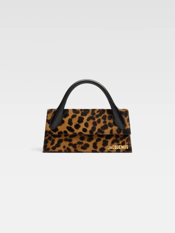 JACQUEMUS Crossbody and Handbags Long Handbag Print Leopard Brown 8211 Women