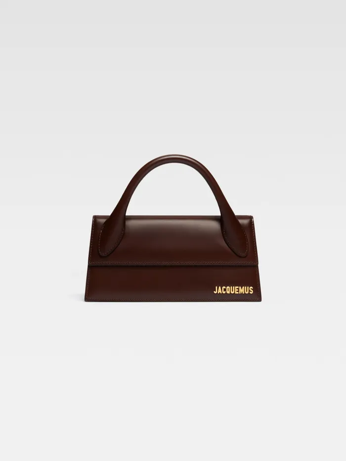 JACQUEMUS Crossbody and Handbags Long Leather Handbag Brown 8211 Women