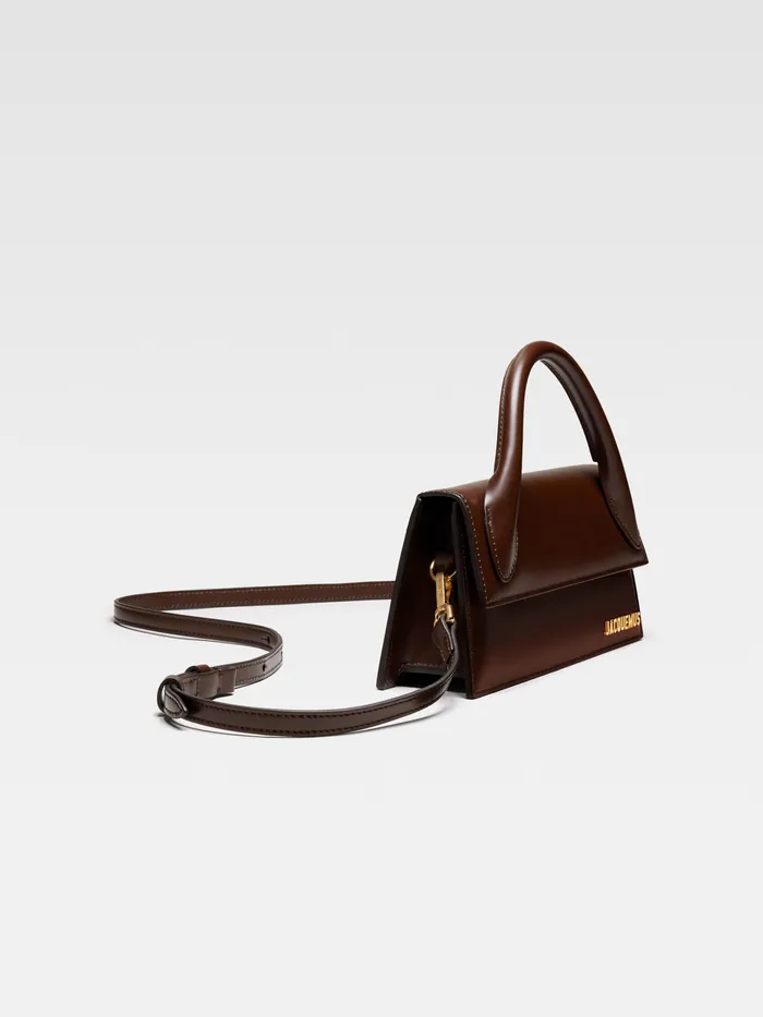 JACQUEMUS Crossbody and Handbags Long Leather Handbag Brown 8211 Women