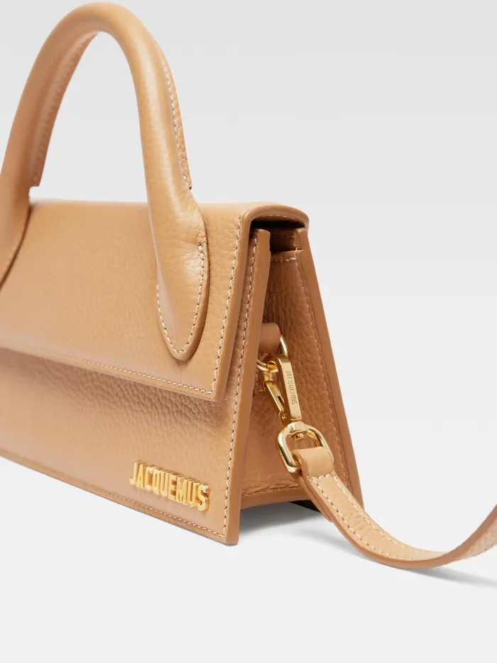 JACQUEMUS Crossbody and Handbags Long Leather Handbag Camel 8211 Women