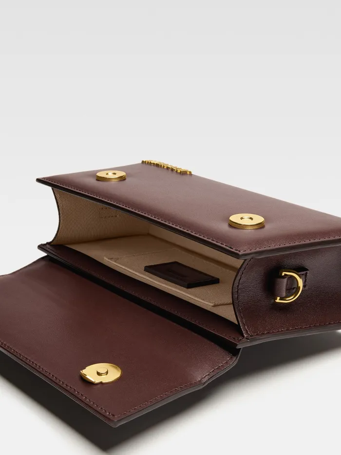 JACQUEMUS Crossbody and Handbags Long Leather Handbag Midnight Brown 8211 Women