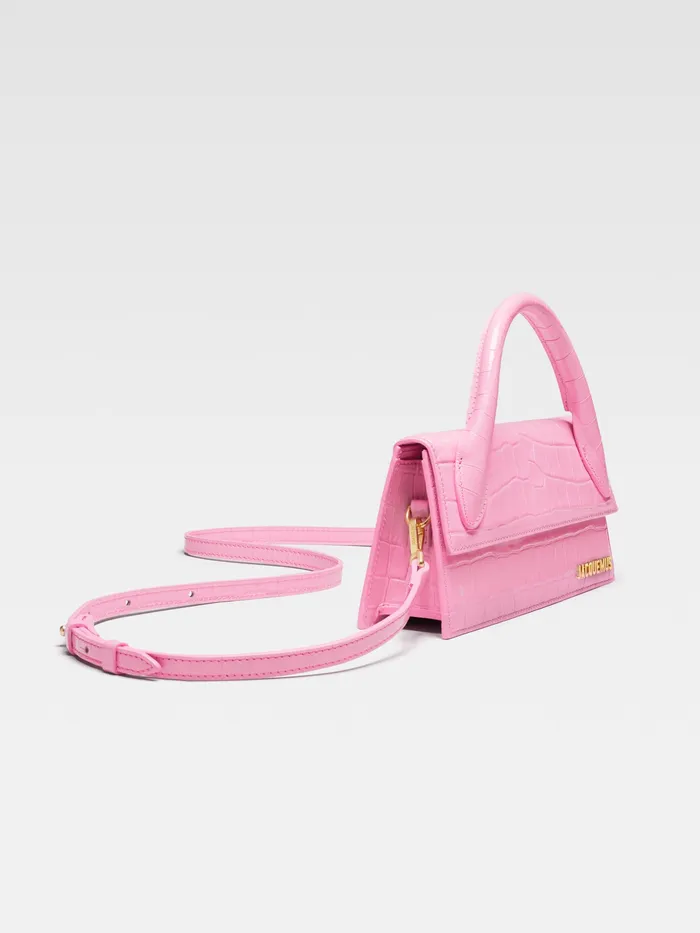 JACQUEMUS Crossbody and Handbags Long Leather Handbag Pink 8211 Women