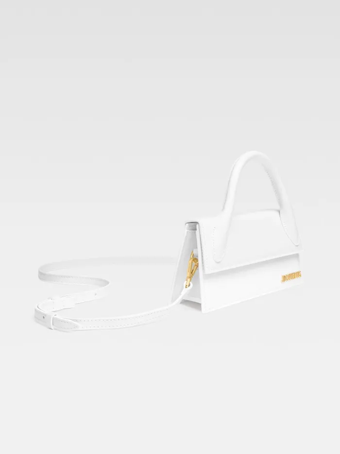 JACQUEMUS Crossbody and Handbags Long Leather Handbag White 8211 Women