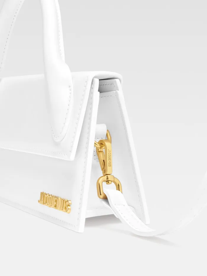 JACQUEMUS Crossbody and Handbags Long Leather Handbag White 8211 Women