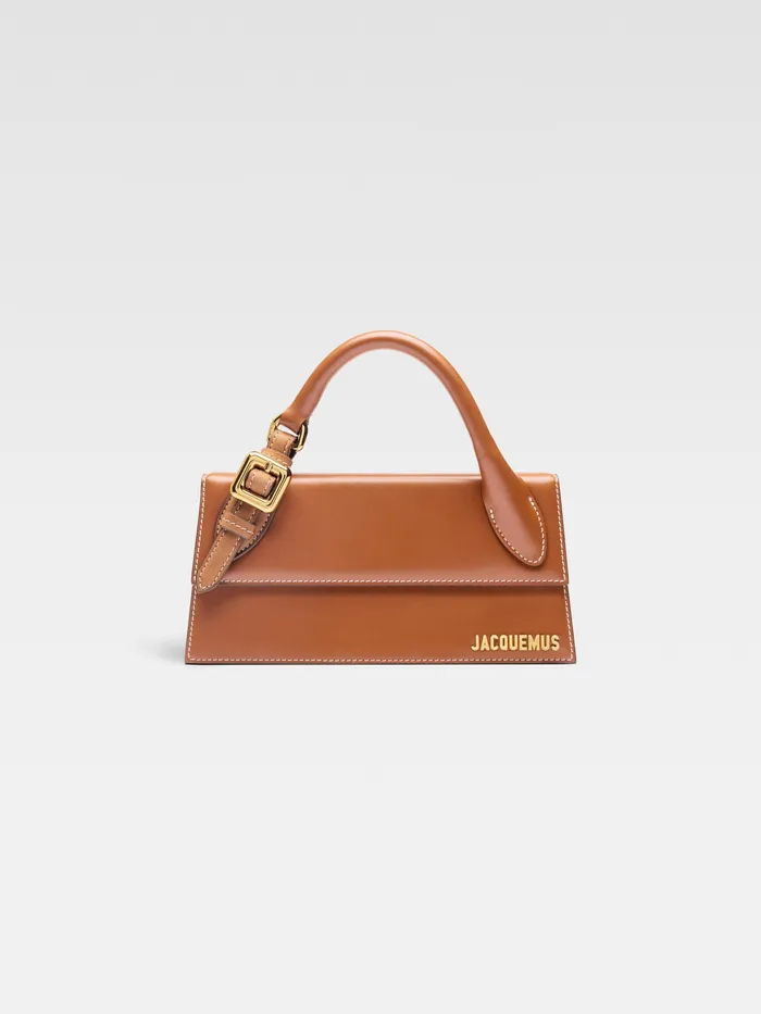 JACQUEMUS Crossbody and Handbags Long Signature Buckled Handbag Light Brown 8211 Women JACQUEMUS Crossbody and Handbags Long Signature Buckled Handbag Light Brown 8211 Women
