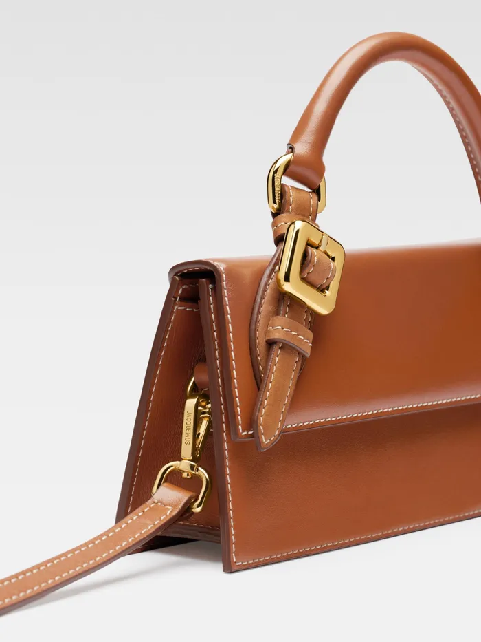 JACQUEMUS Crossbody and Handbags Long Signature Buckled Handbag Light Brown 8211 Women