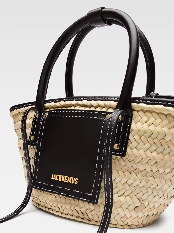 JACQUEMUS Crossbody and Handbags Mini Beach Basket Bag Black 8211 Women