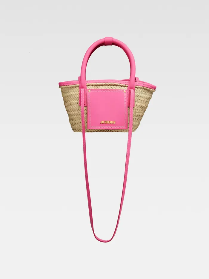 JACQUEMUS Crossbody and Handbags Mini Beach Basket Bag Dark Pink 8211 Women