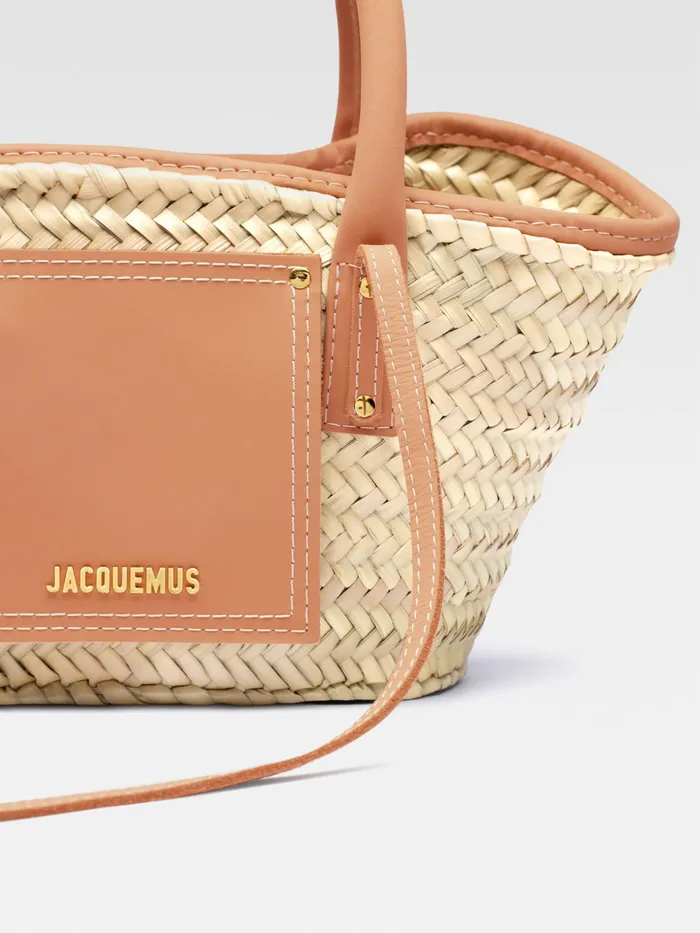 JACQUEMUS Crossbody and Handbags Mini Beach Basket Bag Light Brown 8211 Women