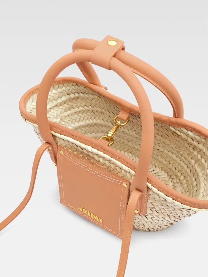 JACQUEMUS Crossbody and Handbags Mini Beach Basket Bag Light Brown 8211 Women